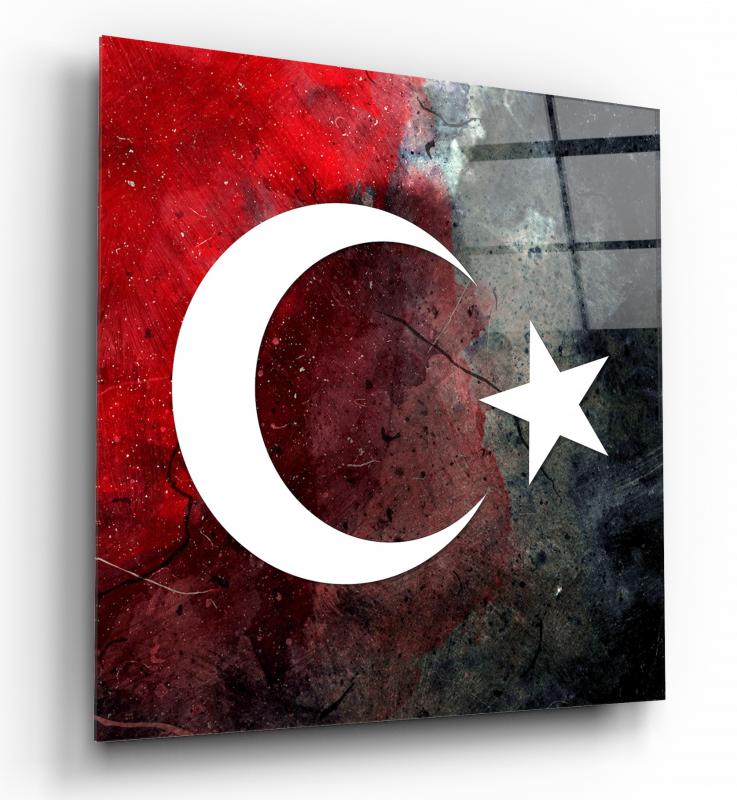 Atatürk Köşesi Collage Cam Tablo