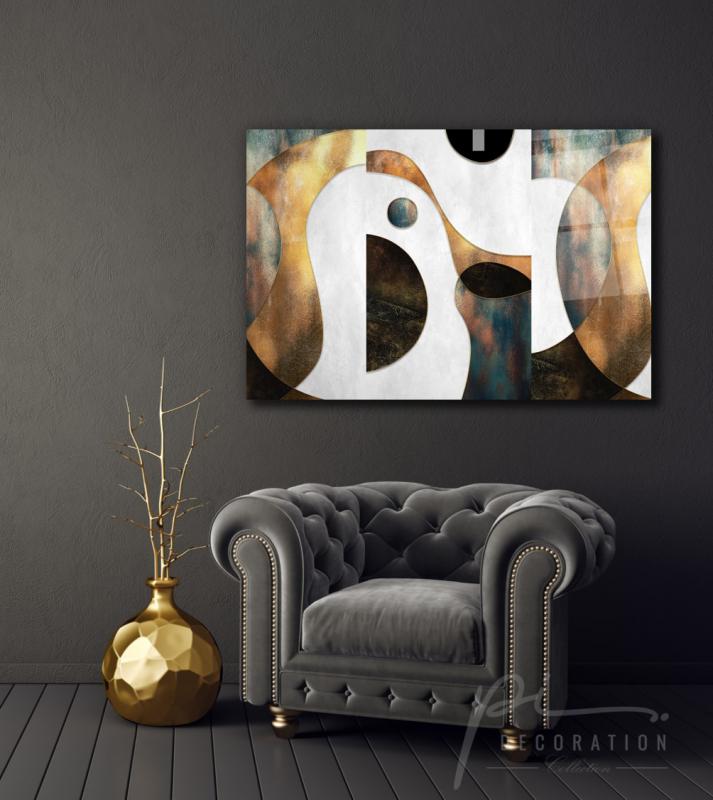 Soyut Desen Cam Tablo