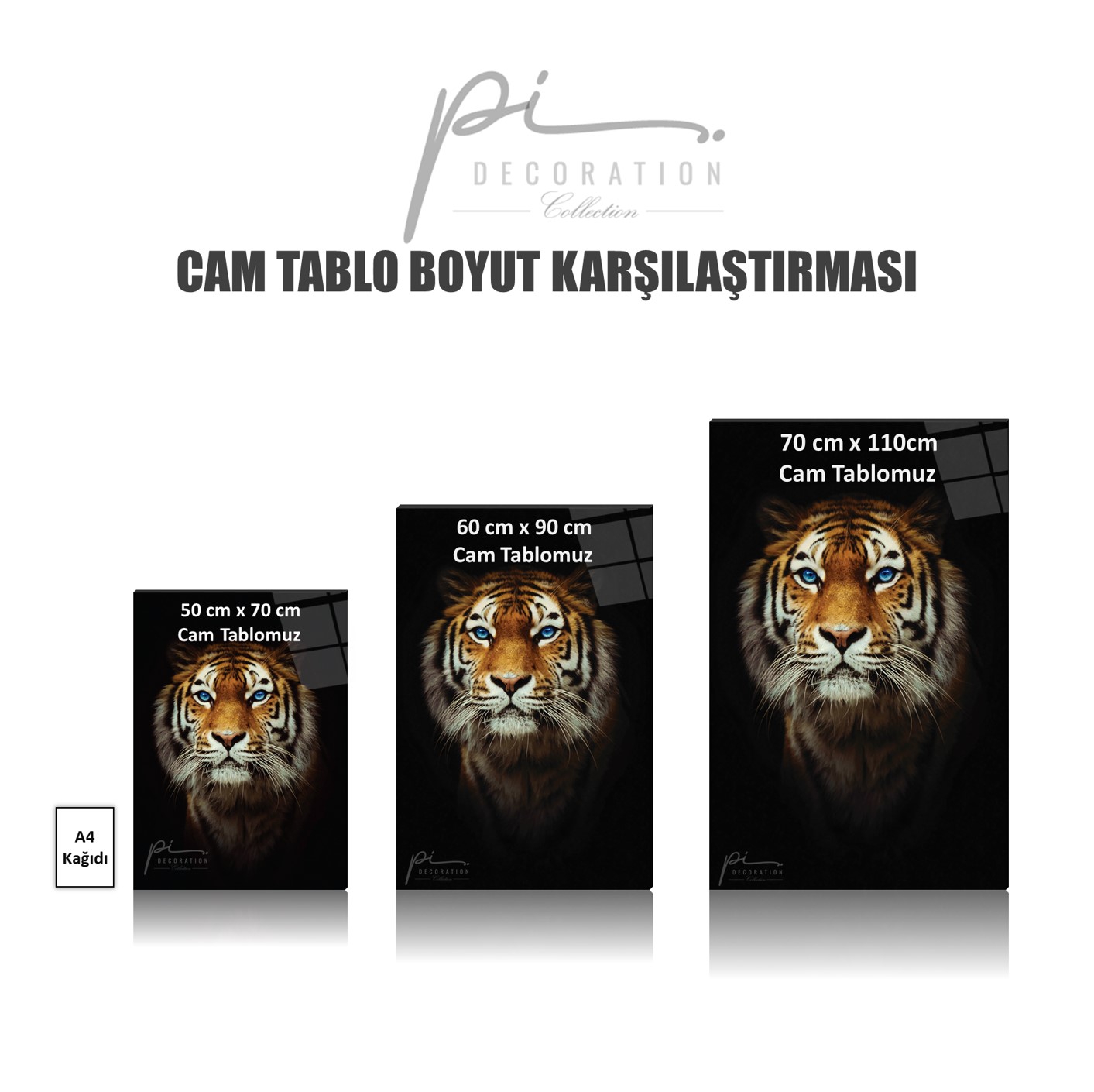 Soyut Desen Cam Tablo