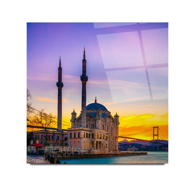 İstanbul Cami Manzarası Cam Tablo
