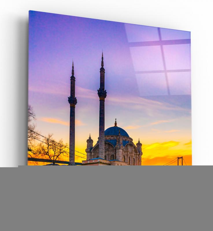 İstanbul Cami Manzarası Cam Tablo