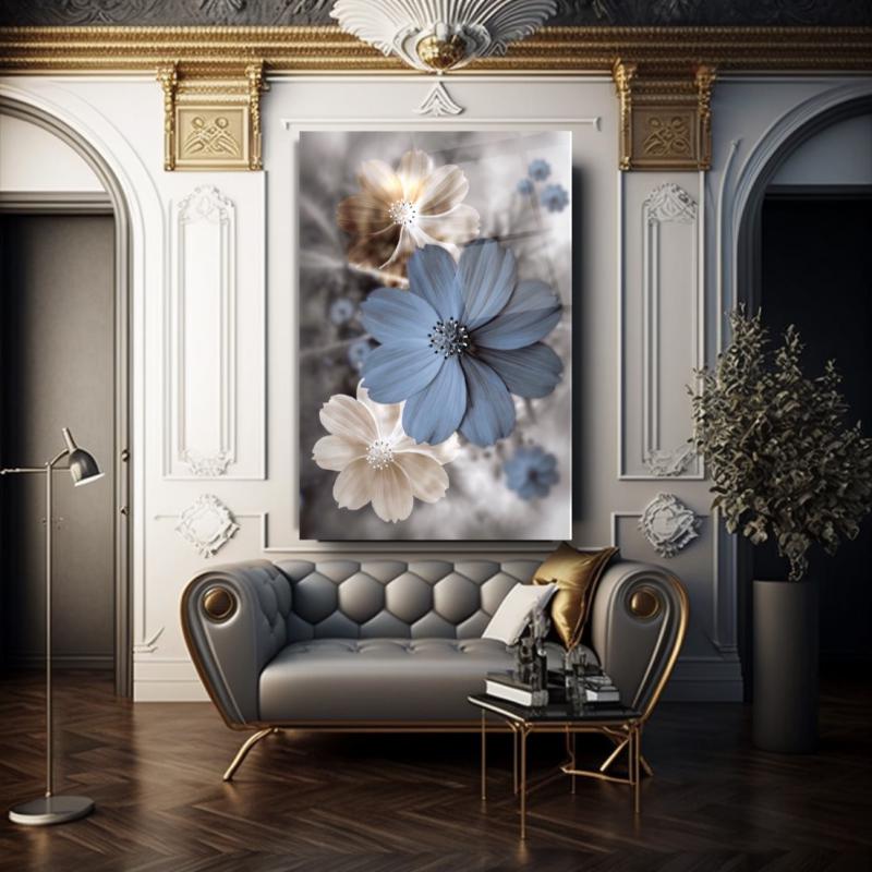 Çiçekler Cam Tablo