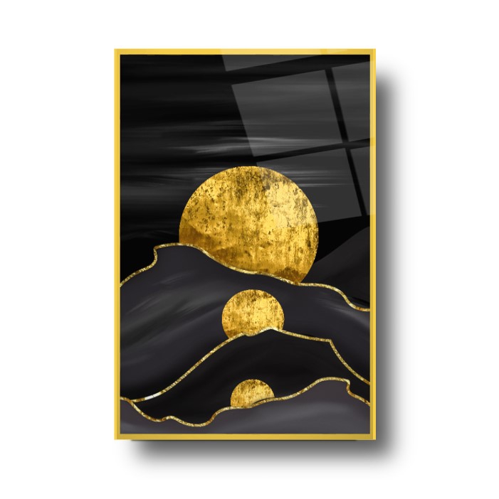 Soyut Gold Cam Tablo