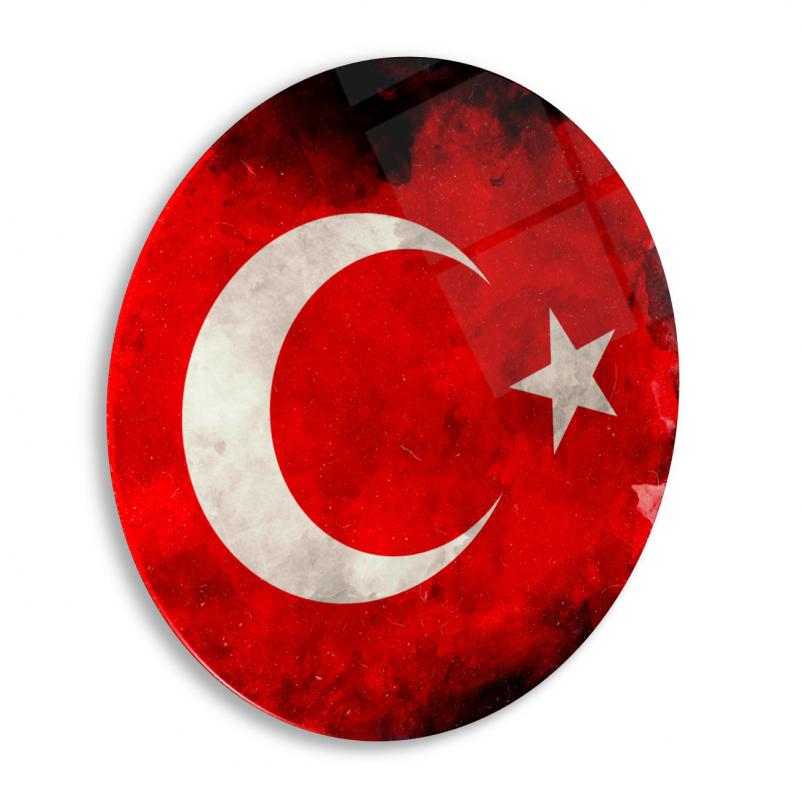 Kadın ve Kelebek Cam Tablo