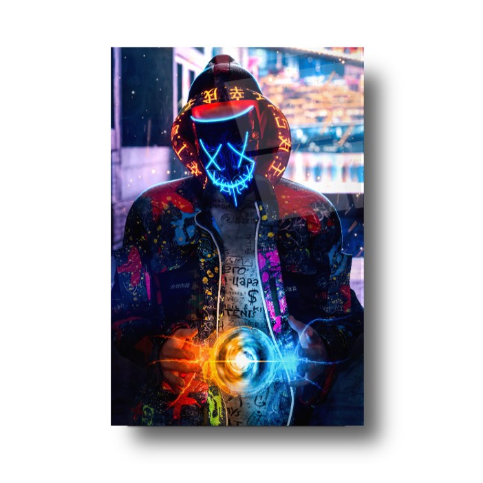 Neon Maske Cam Tablo