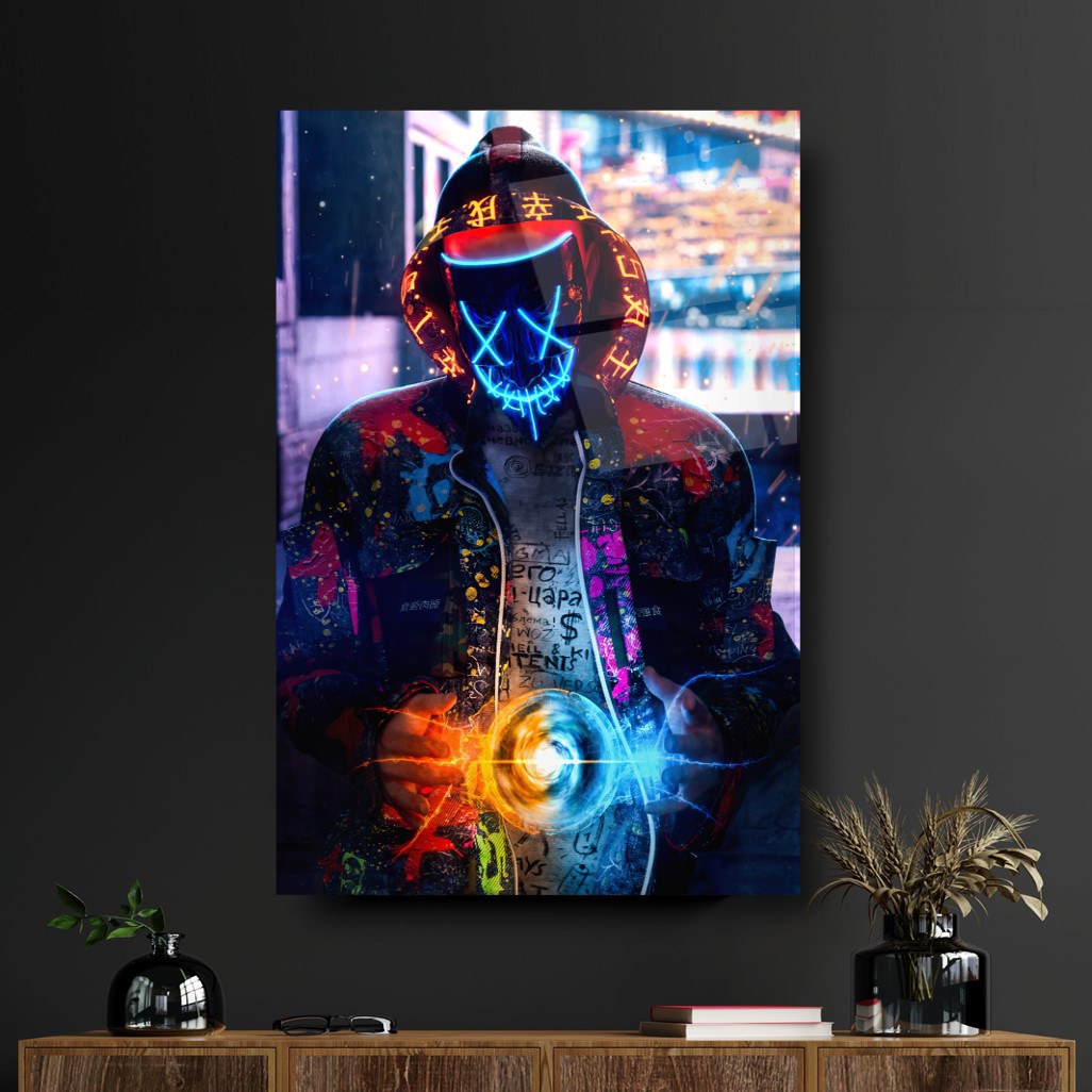 Neon Maske Cam Tablo