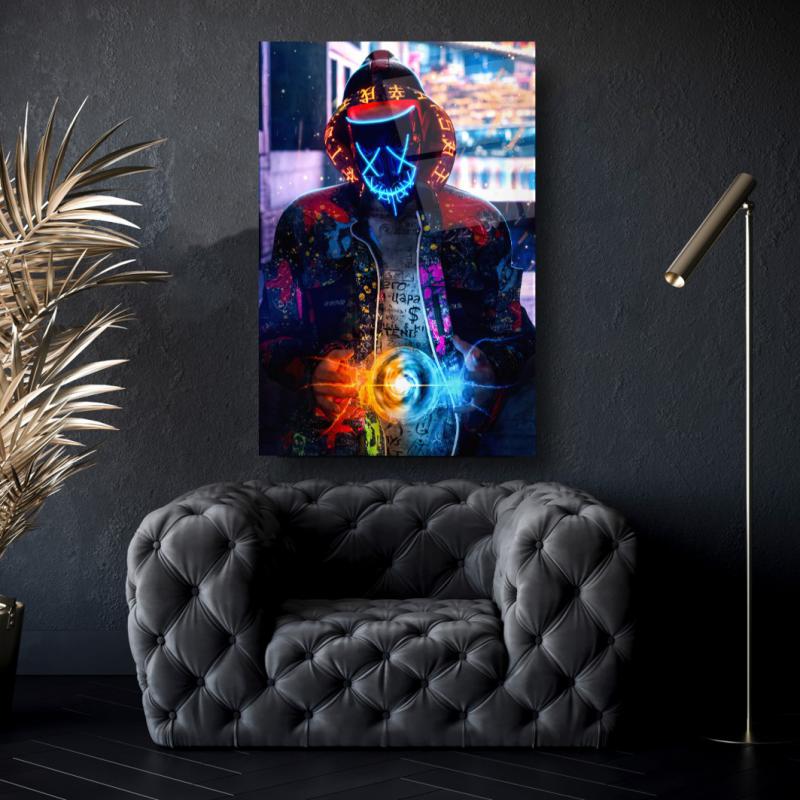 Neon Maske Cam Tablo