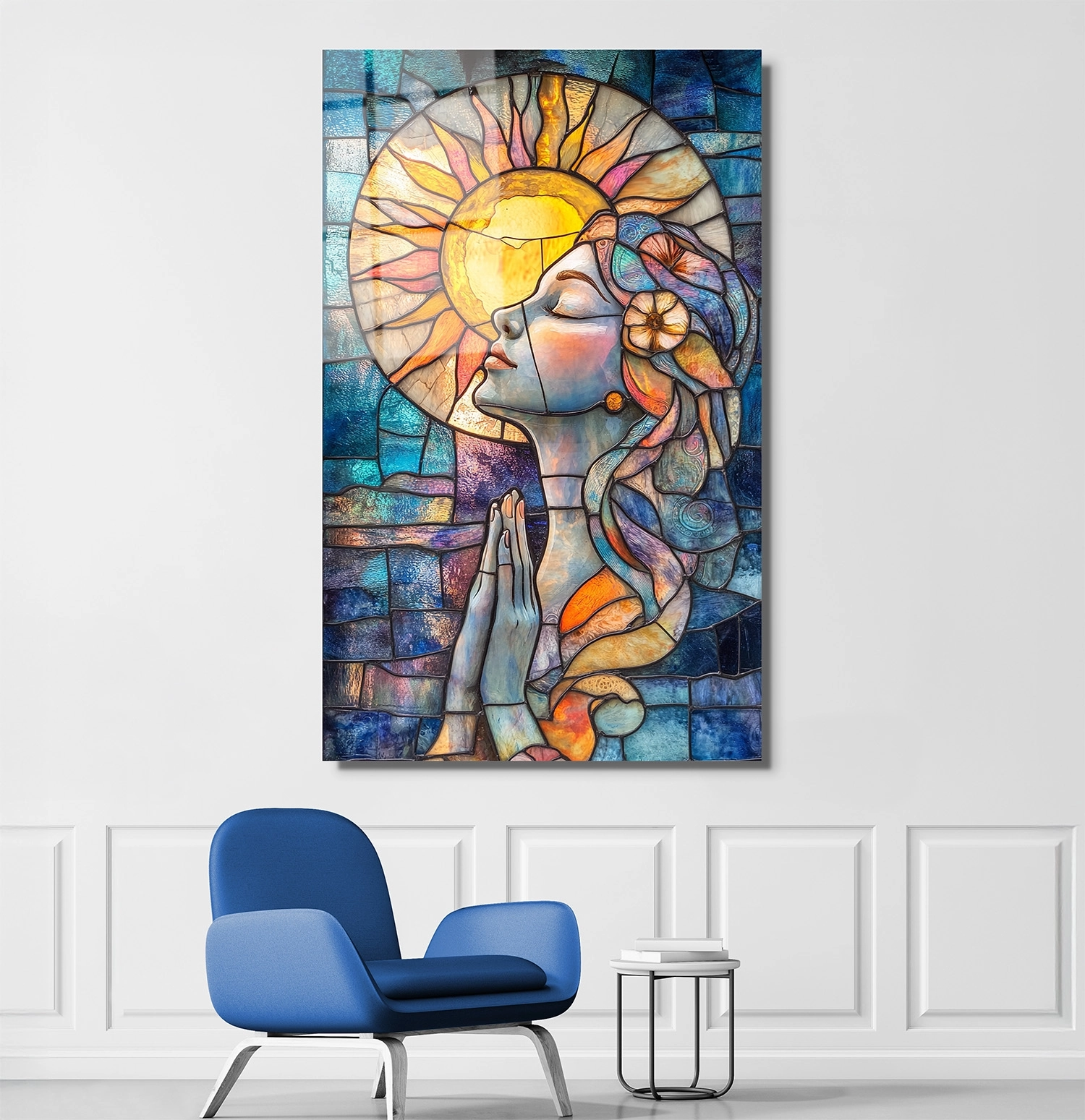 Güneş ve Kız Cam Tablo