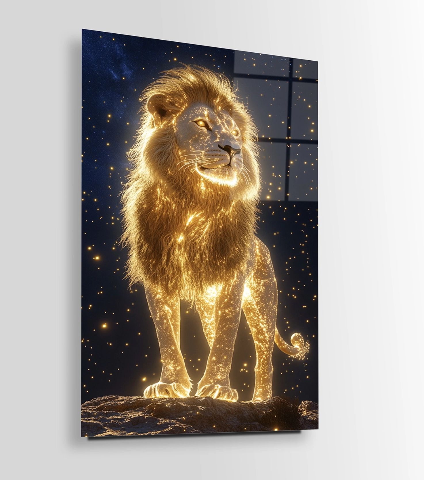 Gold Aslan Cam Tablo