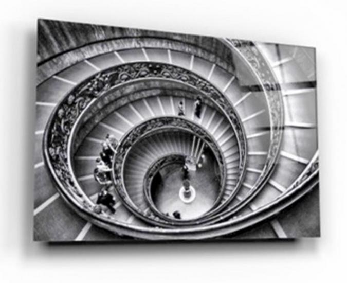 Spiral Merdivenler Cam Tablo