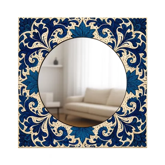 Etnik Desenli Kare  Ayna