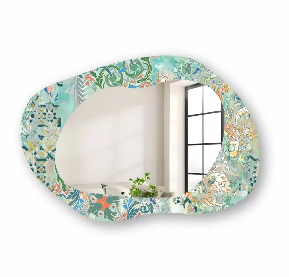 Otantik Cam Çerçeveli Şekilli Ayna