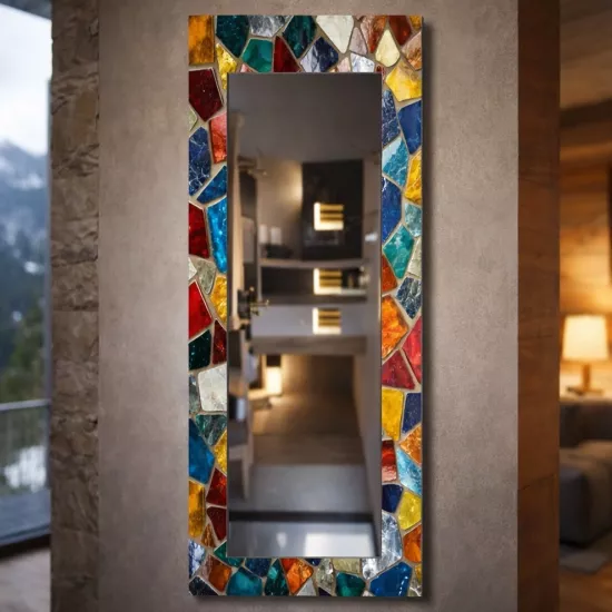 Renkli Baskılı Dikey Panoramik Ayna