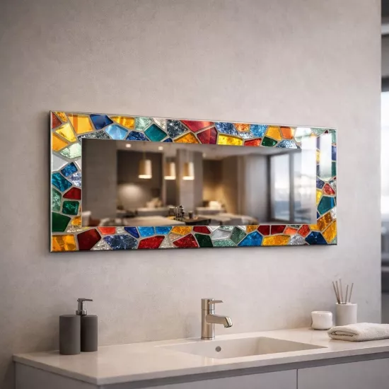 Renkli Baskılı Panoramik Ayna