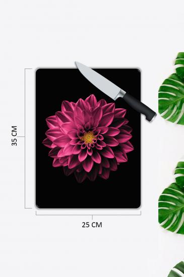 Çiçek Desen Cam Kesme Tablası