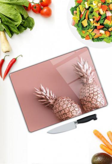 Ananas Desen Cam Kesme Tablası