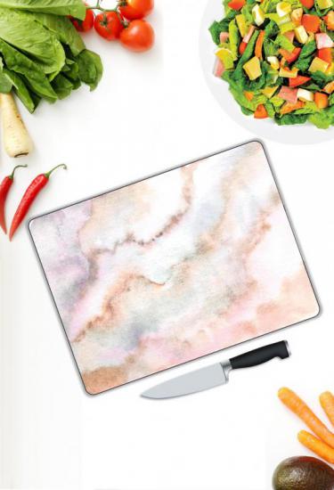 Minimal Desen Cam Kesme Tablası