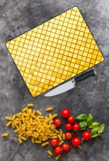 Minimal Desen Cam Kesme Tablası
