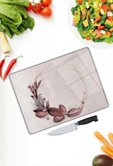 Yaprak Desen Cam Kesme Tablası