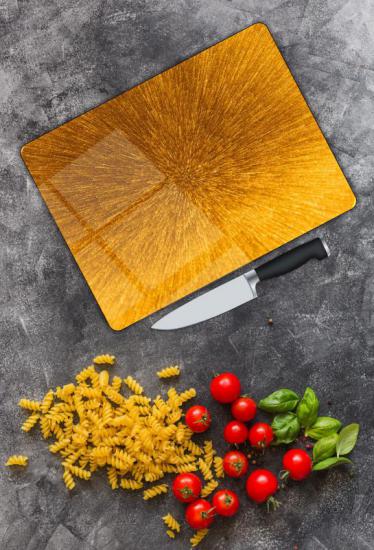 Minimal Desen Cam Kesme Tablası