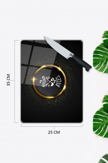 Altın Desen Cam Kesme Tablası