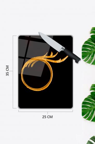 Altın Desen Cam Kesme Tablası