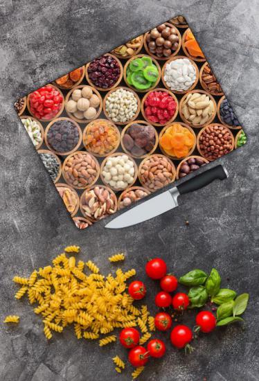 Renkli Desen Cam Kesme Tablası