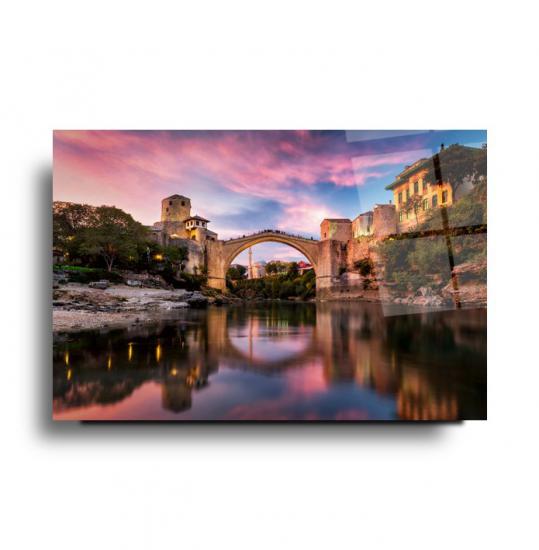 Mostar Köprüsü Cam Tablo