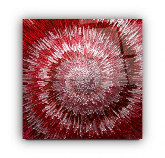 Soyut Kırmızı Cam Tablo