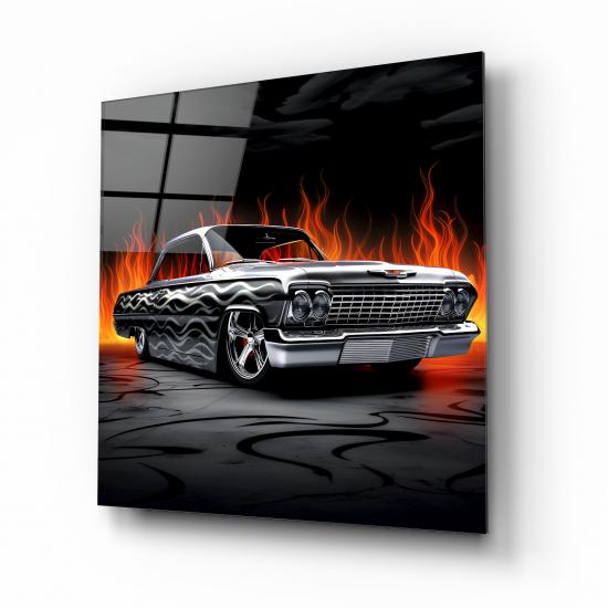 Siyah Araba Cam Tablo