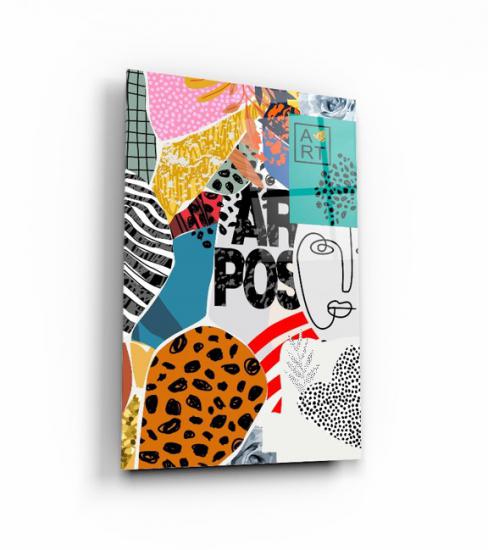 Pop Art Soyut Double Cam Tablo Seti