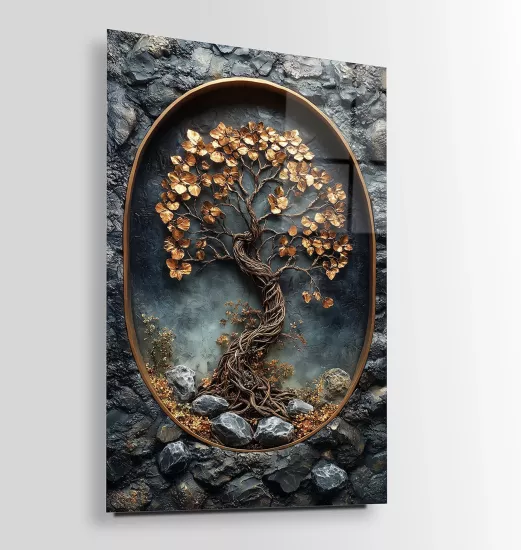 Hayat Ağacı Cam Tablo