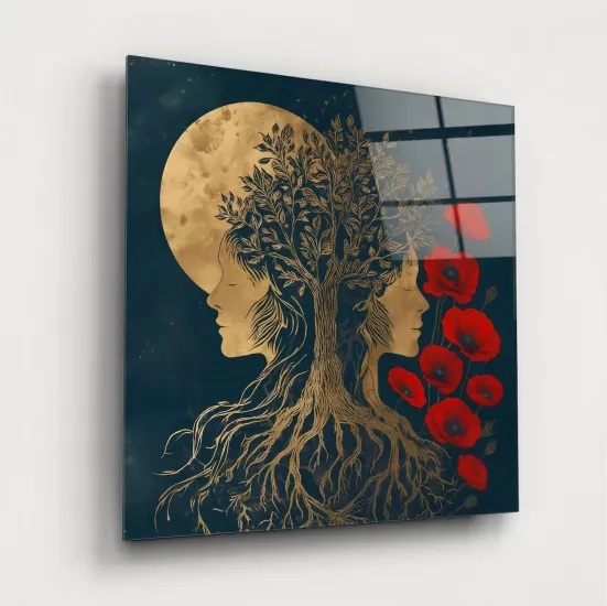 Hayat Ağacı Cam Tablo