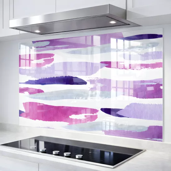Mor Lila Ocak Arkası Cam Koruyucu