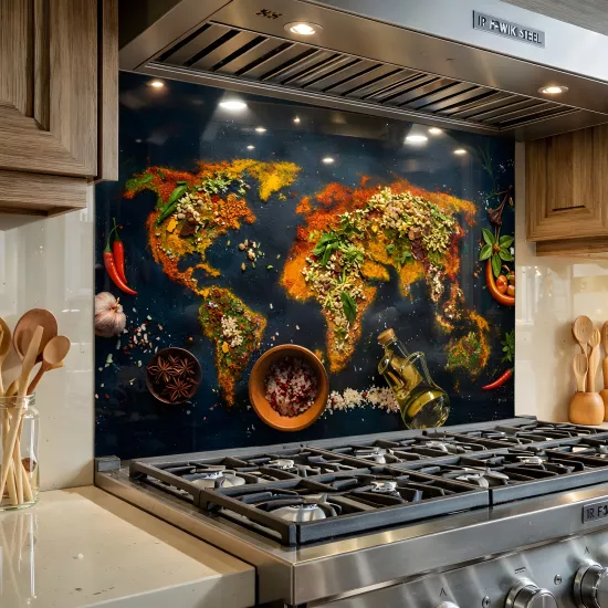 Baharattan Dünya Ocak Arkası Cam Koruyucu