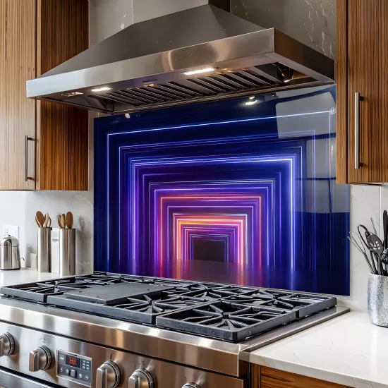 Mor Ocak Arkası Cam Koruyucu