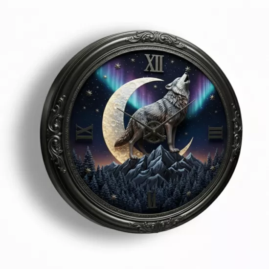 Ay Kurdu Cam Duvar Saati