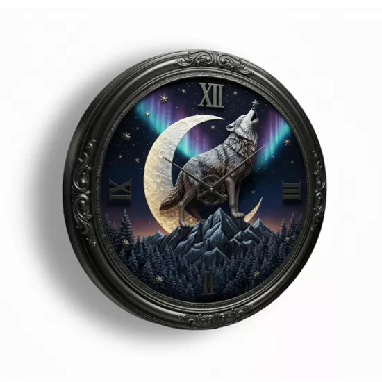 Ay Kurdu Cam Duvar Saati