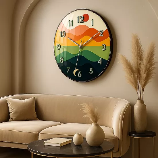 Çocuk Odası Cam Duvar Saati