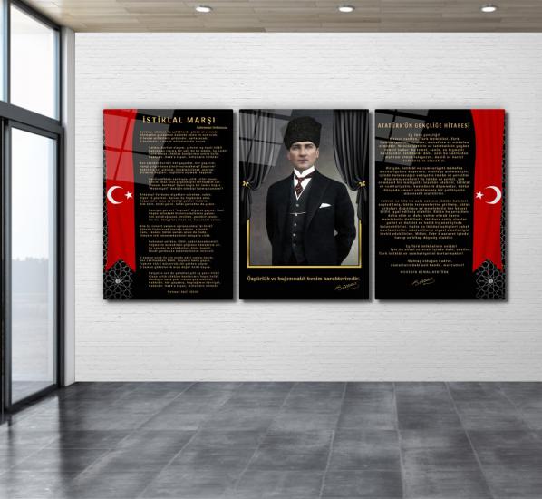 Atatürk Köşesi Triple Cam Tablo
