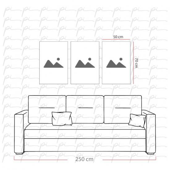 Soyut Desenler Triple Cam Tablo