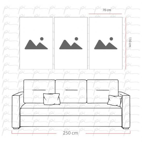 Sarı Güller Triple Cam Tablo