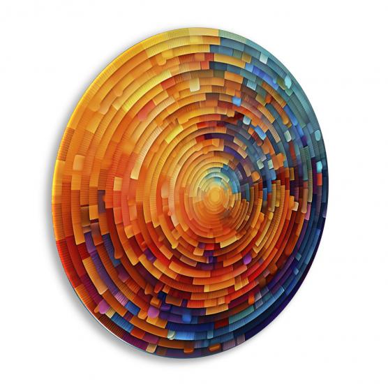 Soyut Yuvarlak Cam Tablo