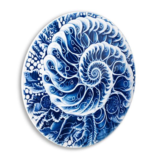 Soyut Yuvarlak Cam Tablo