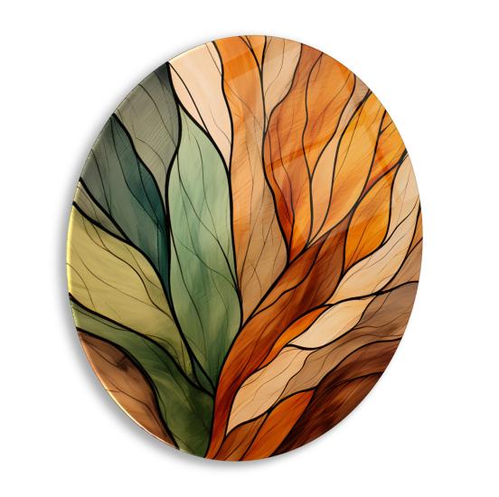 Soyut Yuvarlak Cam Tablo