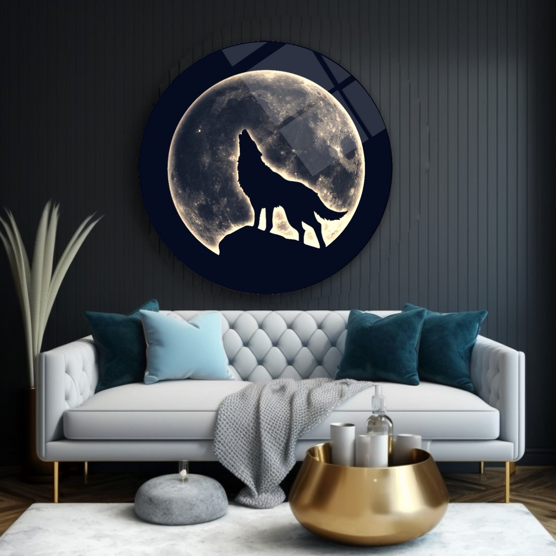 Kurt Yuvarlak Cam Tablo