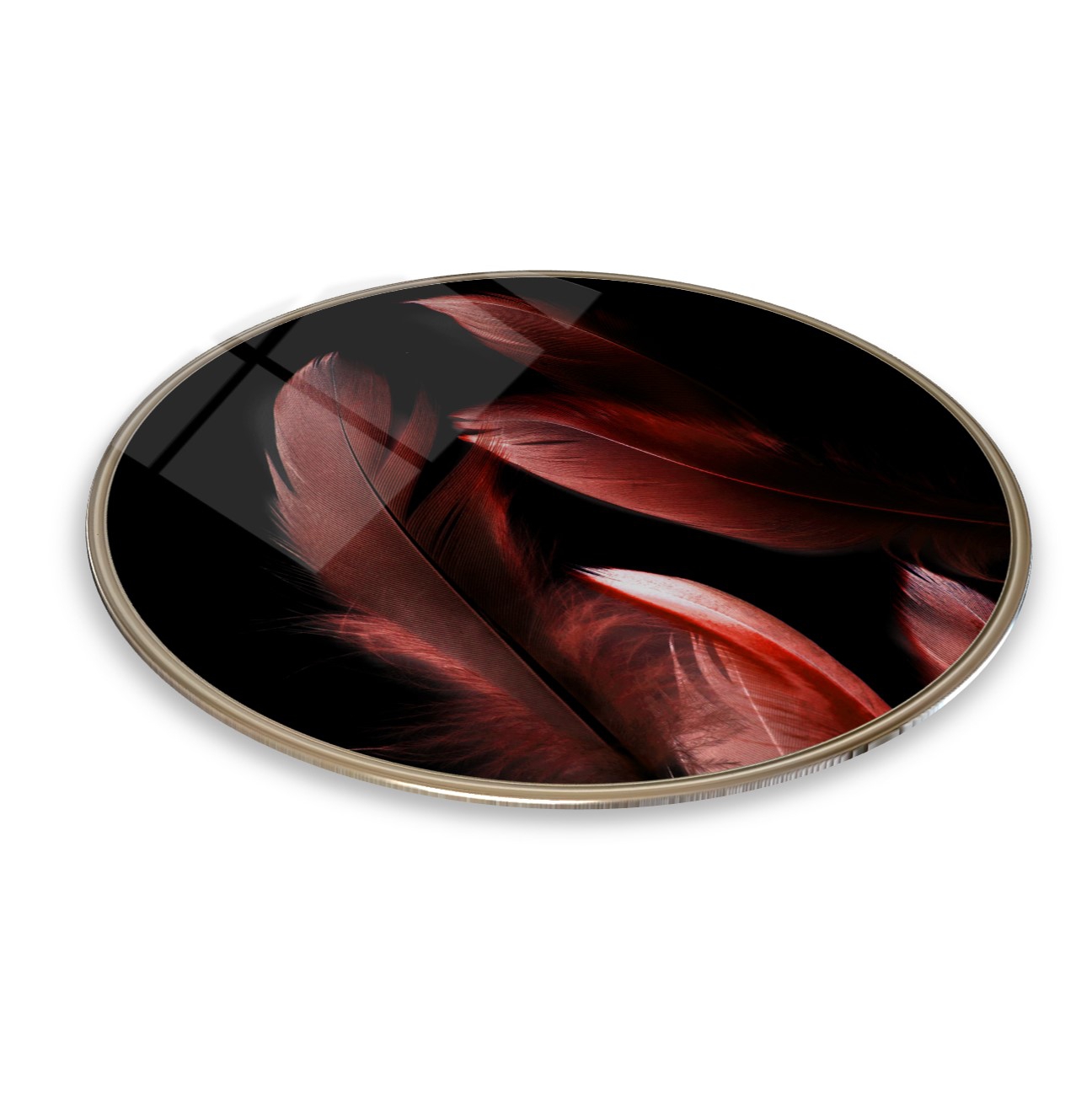 Tüyler Yuvarlak Cam Tablo