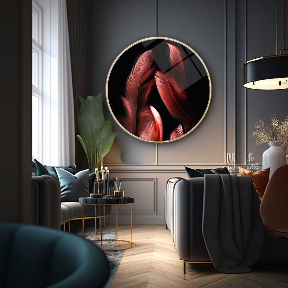 Tüyler Yuvarlak Cam Tablo