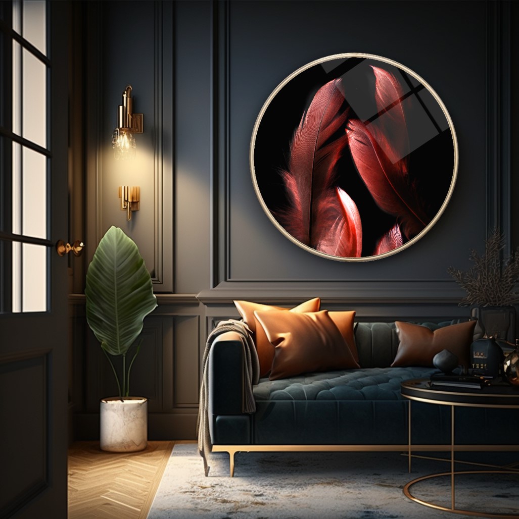 Tüyler Yuvarlak Cam Tablo