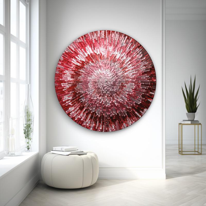 Soyut Yuvarlak Cam Tablo